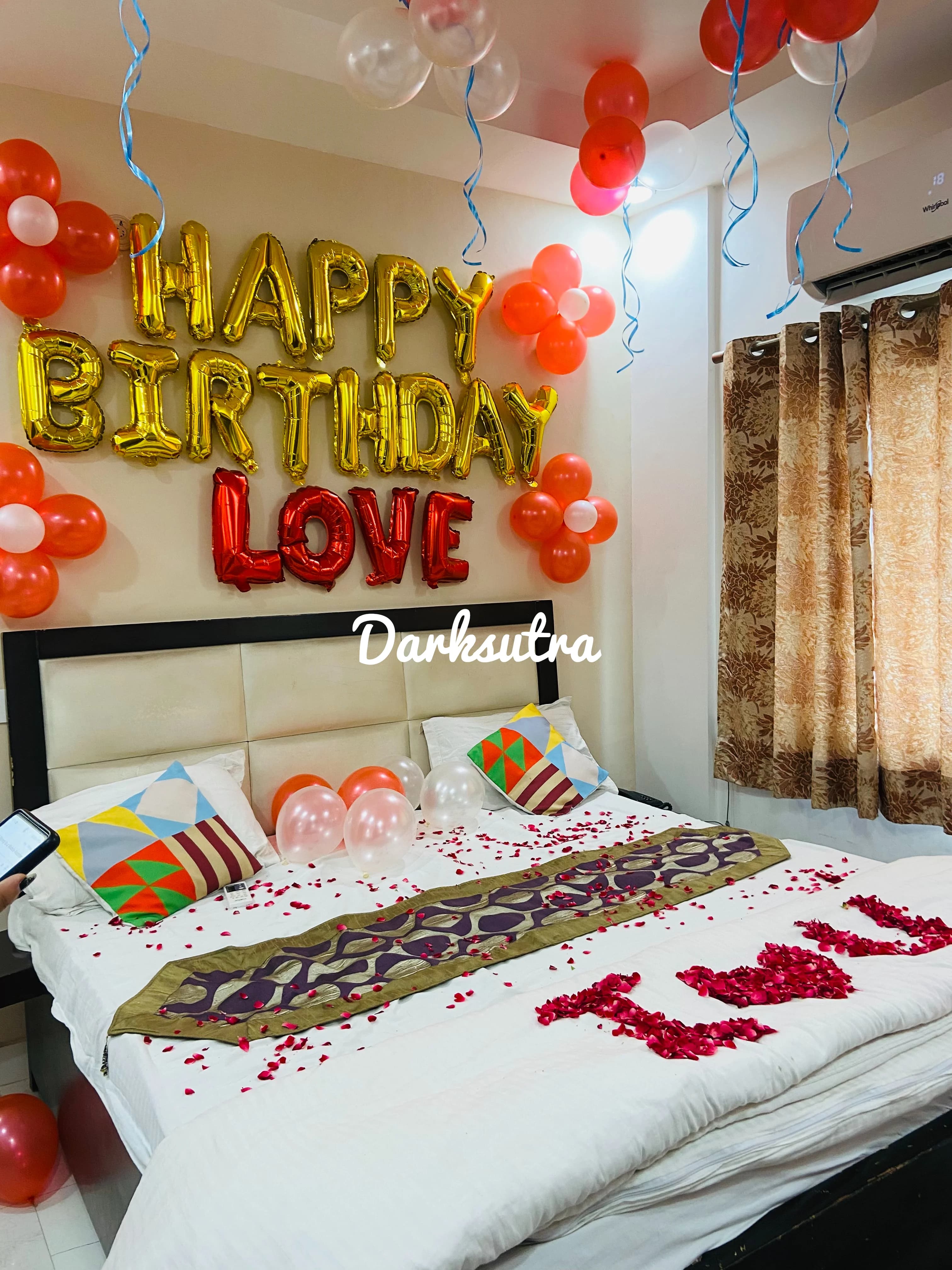 A styled Dark Sutra celebration setup